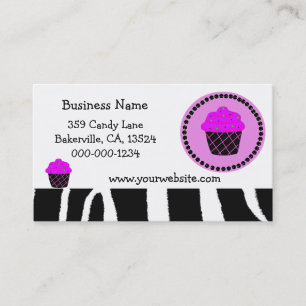Fancy Purple Cupcake Design Business Card
