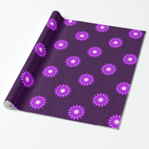 FANCY PURPLE  FLOWER WRAPPING PAPER