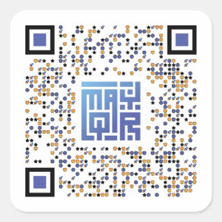 Fancy QR Code Square Stickers