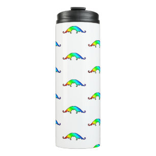 Fancy Rainbow Mustache Thermal Tumbler
