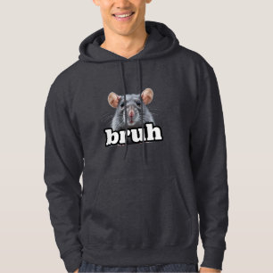 Fancy Rat Rodent Owner Meme Bruh Pet Rat Lover Hoodie