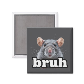 Fancy Rat Rodent Owner Meme Bruh Pet Rat Lover  Magnet