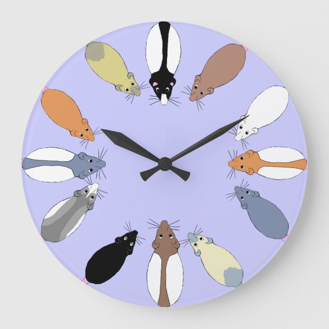 fancy rat varieties clock (Front)