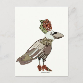 Fancy Raven is All Dressed Up by Shoshanah Marohn Postcard