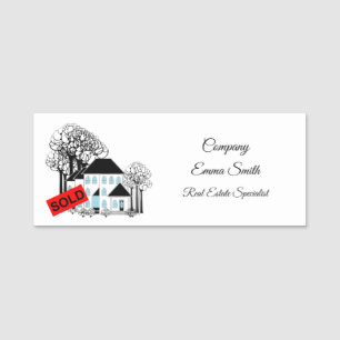 Fancy Real Estate Promo Name Tag