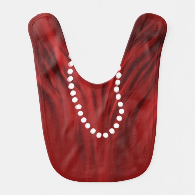 Fancy Red Baby Bib (Front)
