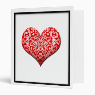 Fancy Red Heart Binder