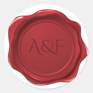 Fancy Red Wax Personalized Seal