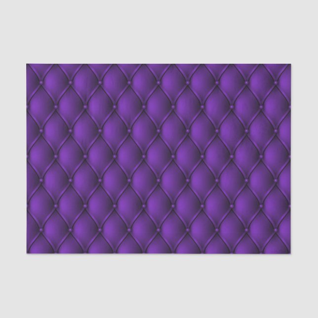 Fancy Regal Royal Purple Diamond Tuft Print Tissue Paper (Front)