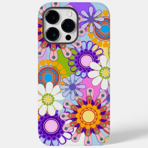 Fancy Retro Flowers Case_Mate iPhone 14 Pro Max Case
