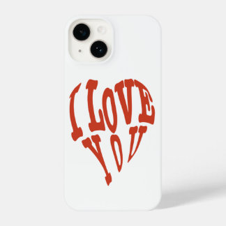 Fancy Romantic Red I Love You Iphone14 Cases. iPhone 14 Case