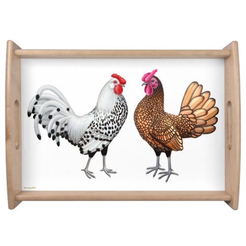 Fancy Roosters Chicken Serving Tray
