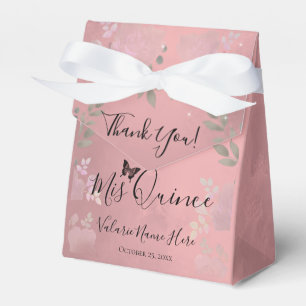 Fancy Roses Quinceanera Gold Favor Box