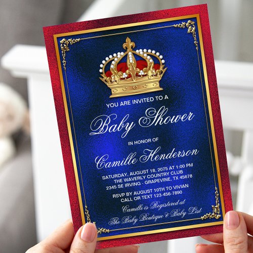 Fancy Royal Baby Shower Invitation