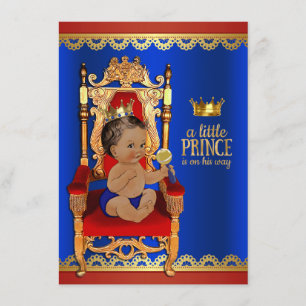 Fancy Royal Ethnic Prince Baby Shower Invitation