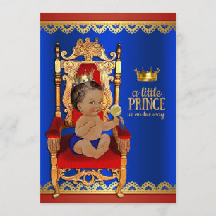 Fancy Royal Ethnic Prince Baby Shower Invitation