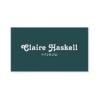 Fancy Script Blue Teal White Chic Minimal