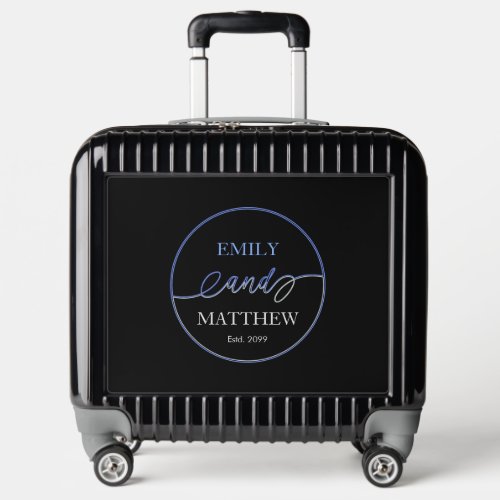 Fancy Script Couple First Names Luggage Baggage