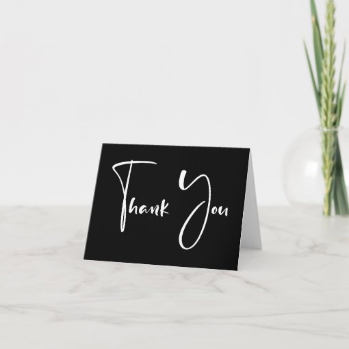 Fancy Script Font | Thank You Card | Zazzle