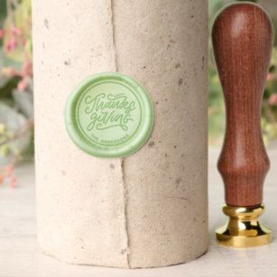 Fancy Script "Happy Thanksgiving" Personalized  Wax Seal Stamp