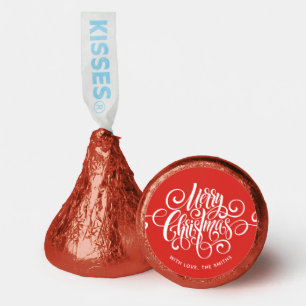 Fancy Script "Merry Christmas" Personalized Hershey®'s Kisses®