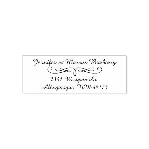 Fancy Script Return Address Self Inking Stamp