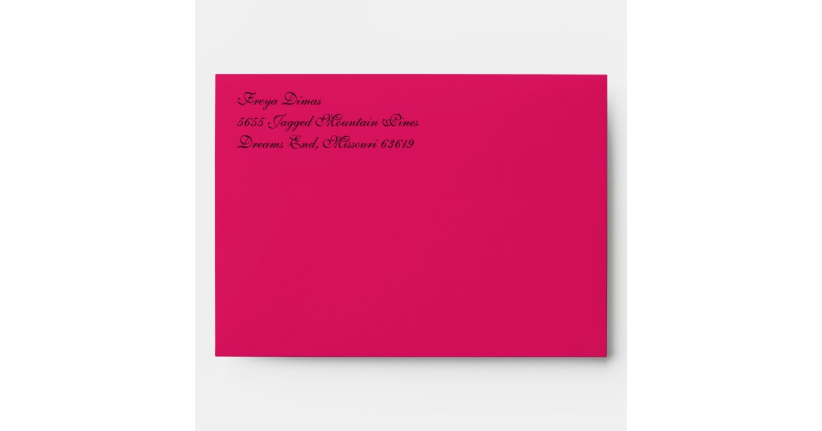 Blush Pink White Return Address Envelope