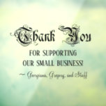 [ Thumbnail: Fancy Script Small Business Support "Thank You" ]