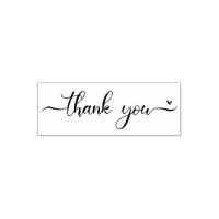 Fancy Script Thank You Heart