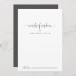 Fancy Script Wedding Words of Wisdom Advice Card<br><div class="desc">This fancy script wedding words of wisdom advice card is perfect for a modern wedding. The simple and elegant design features classic and fancy script typography in black and gray. These cards are perfect for a wedding, bridal shower, baby shower, graduation party & more. Personalize the cards with the names...</div>