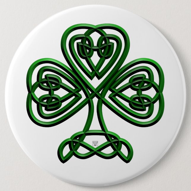 Fancy Shamrock Button (Front)