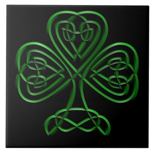 Fancy Shamrock Ceramic Tile