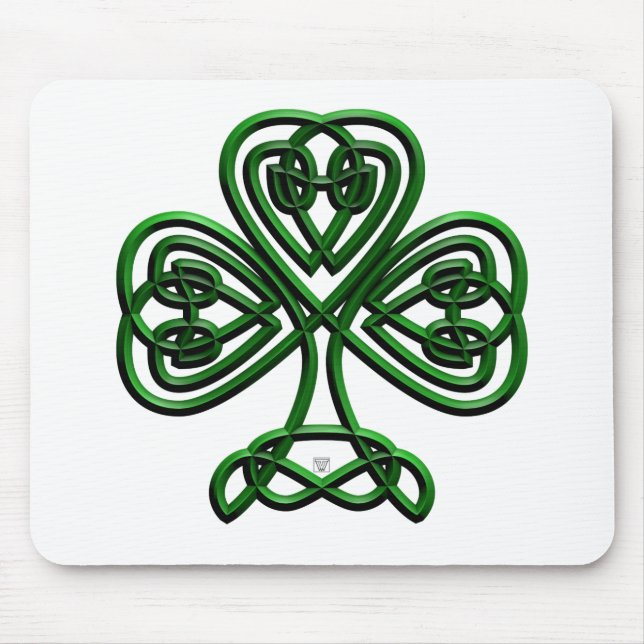 Fancy Shamrock Mouse Pad (Front)