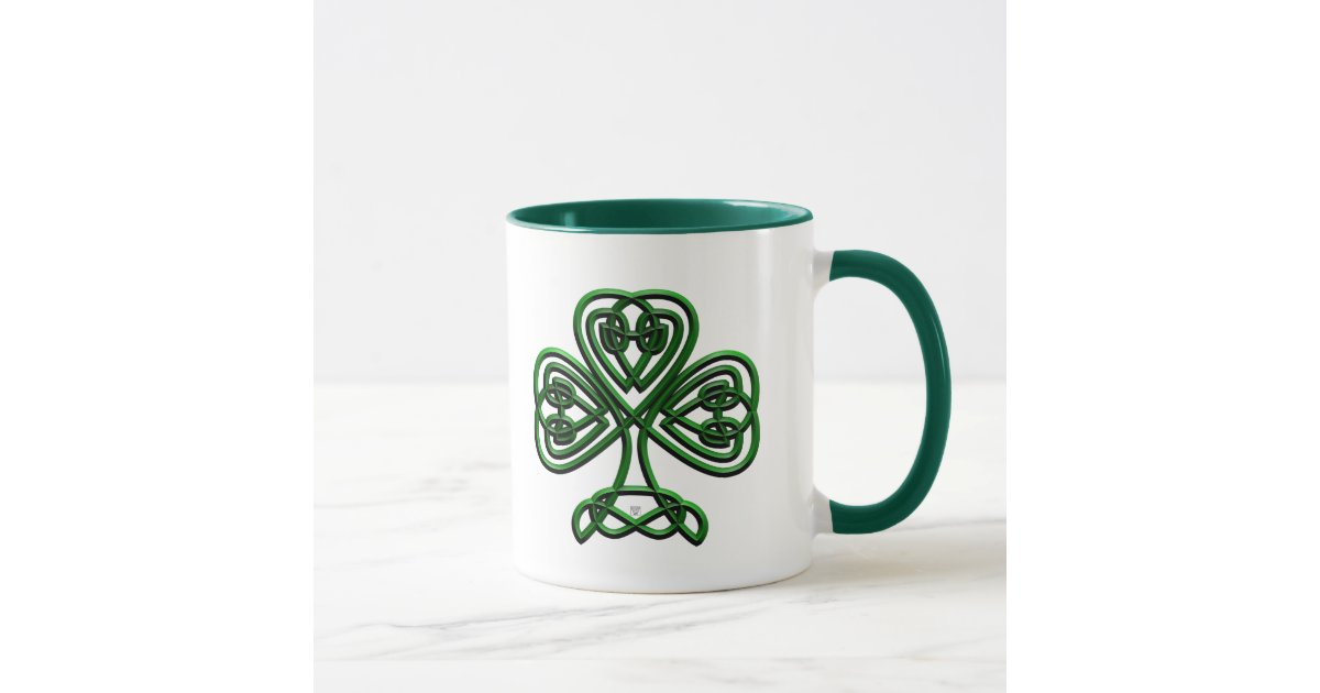 Set of 2 Good Luck Irish Coffee Mugs w/ Leprechaun Hat - Department 56