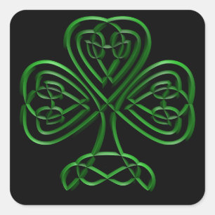 Fancy Shamrock Square Sticker