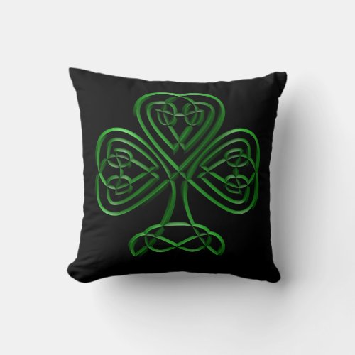 Fancy Shamrock Throw Pillow