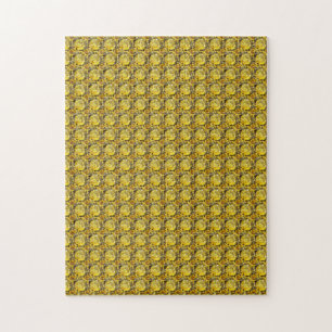Fancy shape Gemstone Art Yellow Jigsaw Puzzle