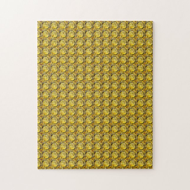 Fancy shape Gemstone Art Yellow Jigsaw Puzzle (Vertical)