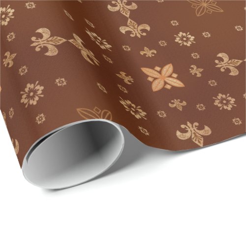 Fancy Shapes on Brown Wrapping Paper