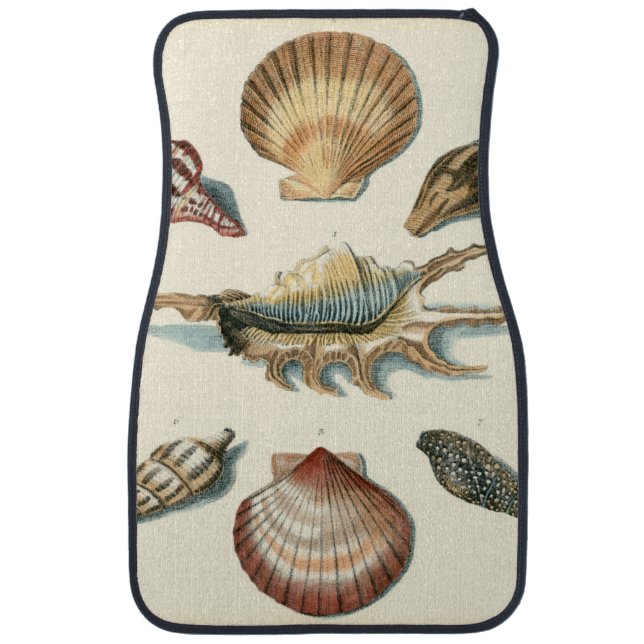 Fancy Shell Beach Car Floor Mat (Front)