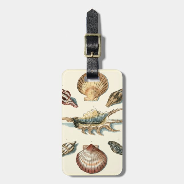 Fancy Shell Beach Luggage Tag (Front Vertical)