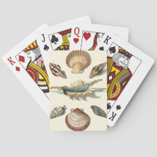 Fancy Shell Beach Poker Cards