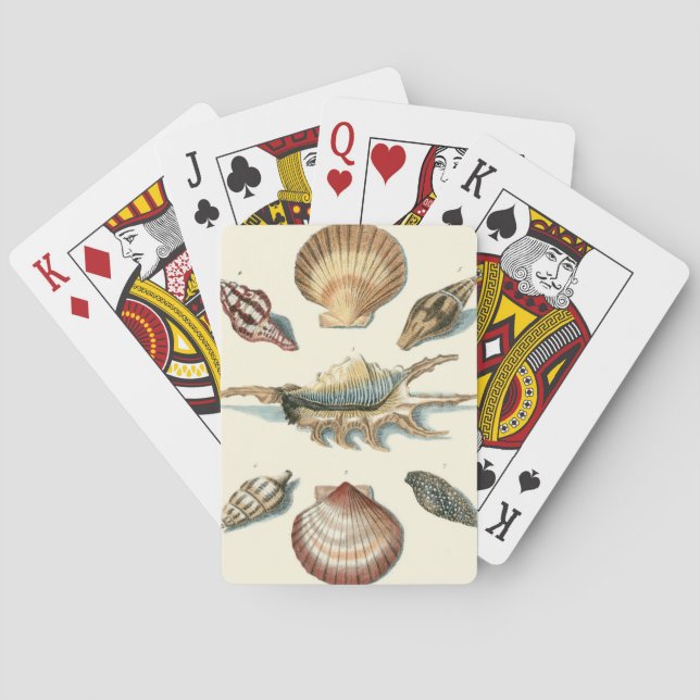 Fancy Shell Beach Poker Cards (Back)