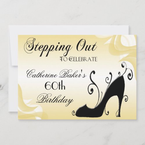 Fancy Shoe 60th Birthday Party Invitation