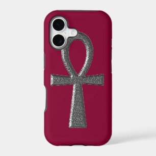 Fancy Silver Ankh iPhone 17 Case