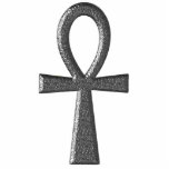 Fancy Silver Ankh Photo Sculpture<br><div class="desc">Original design by award winning artist Jolie E. Bonnette.  Photosculptures are available as freestanding sculptures,  key chains,  pins,  ornaments or magnets.</div>
