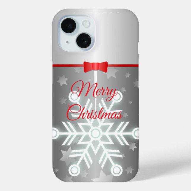 Fancy Silver & Bow iPhone / iPad case (Back)