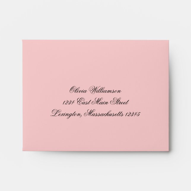 Fancy Special Delivery Elegant Pink Small Envelope (Front)