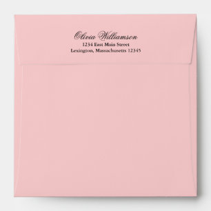 Fancy Special Delivery Pink Black Square Envelope