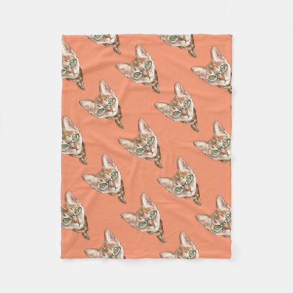 Fancy Sphynx Cat Lovers Decor Glasses Scarf Kitten Fleece Blanket